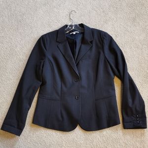 Gap Pinstripe Blazer In Charcoal
